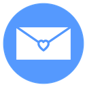 Heart Seal Envelope Color Filled icon