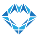 Heart shaped diamond Color Filled icon
