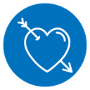 Heart with arrow 2 icon