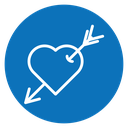 Heart with arrow icon