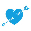 Heart with arrow icon