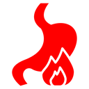Heartburn Stomach Flame icon