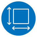 Height and width icon