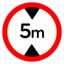 Height Limit 5m Sign Color Filled icon