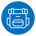 Hiking backpack icon