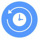 History Clock Loop Color Filled icon