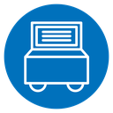Horizontal shop refrigerator icon