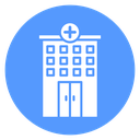 Hospital Cross Building Color Filled icon