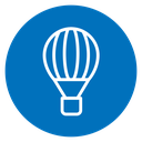 Hot air balloon icon