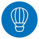 Hot air balloon icon