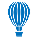 Hot air balloon icon