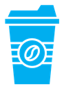 Hot coffee cup icon