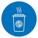 Hot Coffee Takeaway Cup Color Filled icon