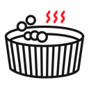 Hot jacuzzi tub icon