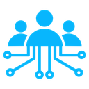 HR Strategy Team Network Color Filled icon
