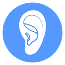 Human Ear Color Filled icon