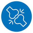 Human knee bone joint icon