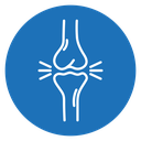 Human knee bone joint icon