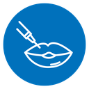 Hyaluronic acid lips injection icon