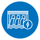Hydroelectric power plant icon