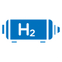 Hydrogen gas tank icon