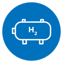 Hydrogen gas tank icon
