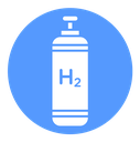 Hydrogen gas tank icon