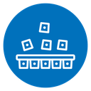 Ice cube plastic container icon