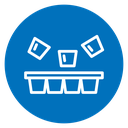 Ice cube plastic container icon