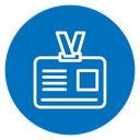 Identification badge icon
