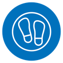 Imprint soles shoes icon