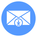 Inbox Download Badge Color Filled icon