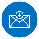 Inbox Mail Download Color Filled icon