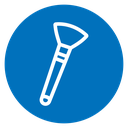Inclined makeup brush icon