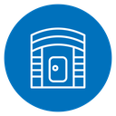 Infrared heat cabin icon