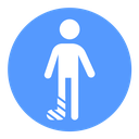 Injury Leg Cast Person Color Filled icon