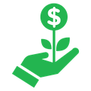 Investment Growth Hand Plant icon