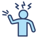 Irritated human icon