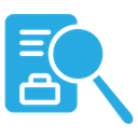 Job Analysis Document Magnifier Color Filled icon