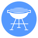 Kettle Barbecue Grill Color Filled icon