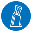 Kitchen knife block icon