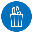 Kitchen knife block icon