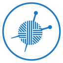 Knit yarn with needle icon