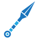 Kunai throwing knife Color Filled icon