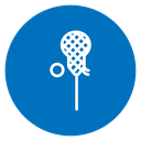 Lacrosse stick ball icon
