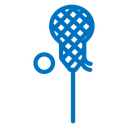 Lacrosse stick ball icon