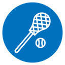 Lacrosse stick ball icon