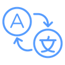 Language Translation Loop Color Filled icon