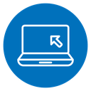 Laptop Cursor Color Filled icon
