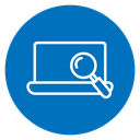 Laptop monitoring screen icon